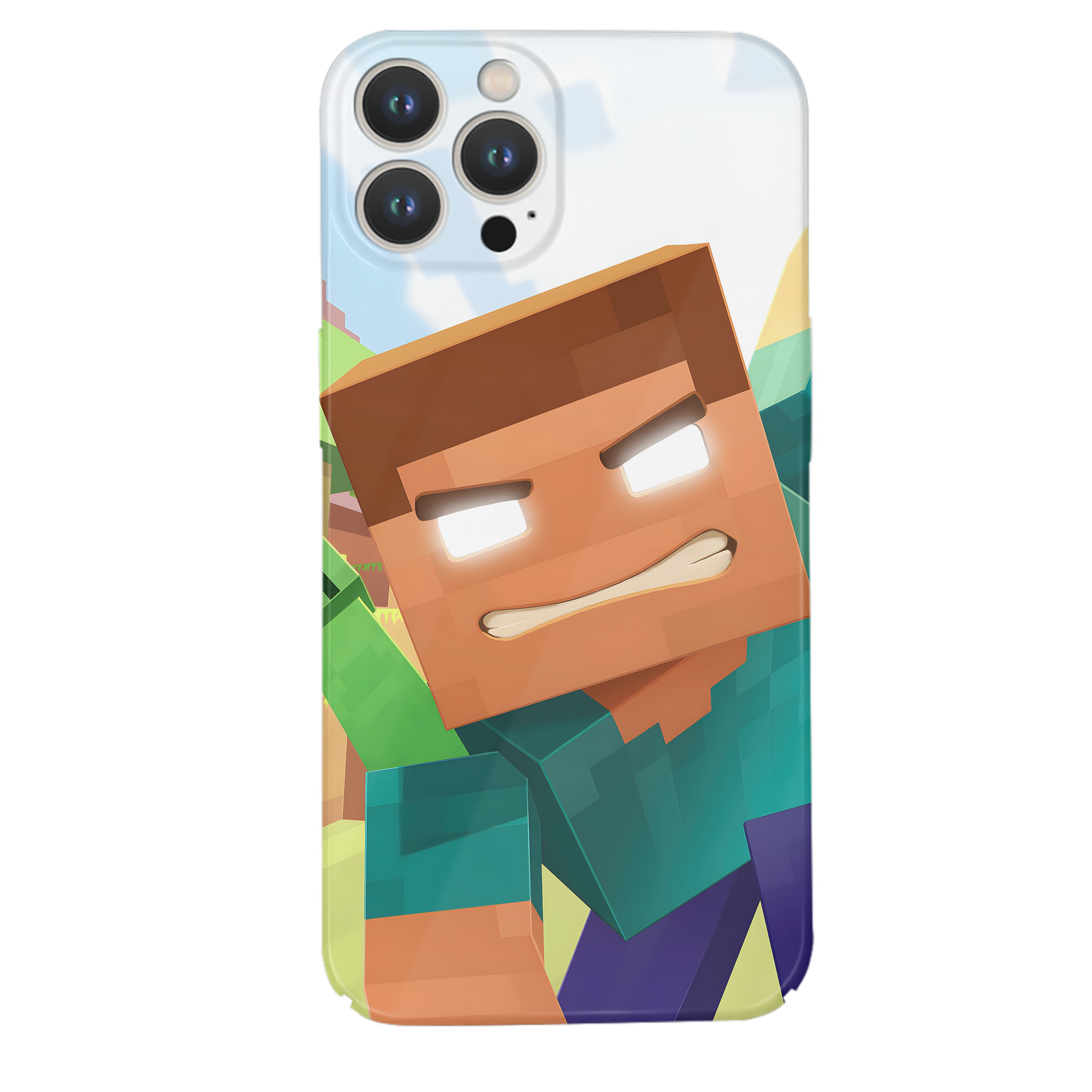 （画像用） マインクラフト ブロックの世界 Minecraft MC Block world 【iPhone 14シリーズ対応】ハードケース